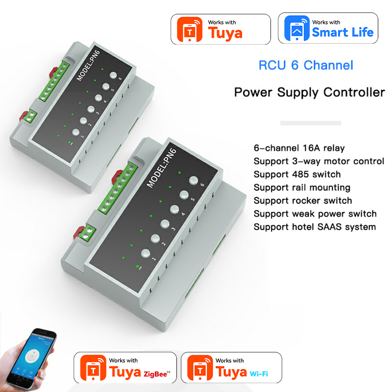Tuya Wifi Socket - 6 CH 16A Relay Switch Module
