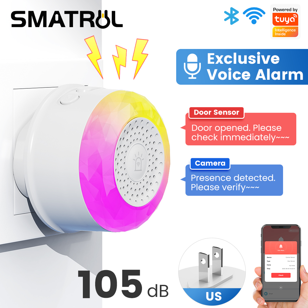 Tuya Wifi Socket - SMATRUL Tuya WiFi Sound And Light
