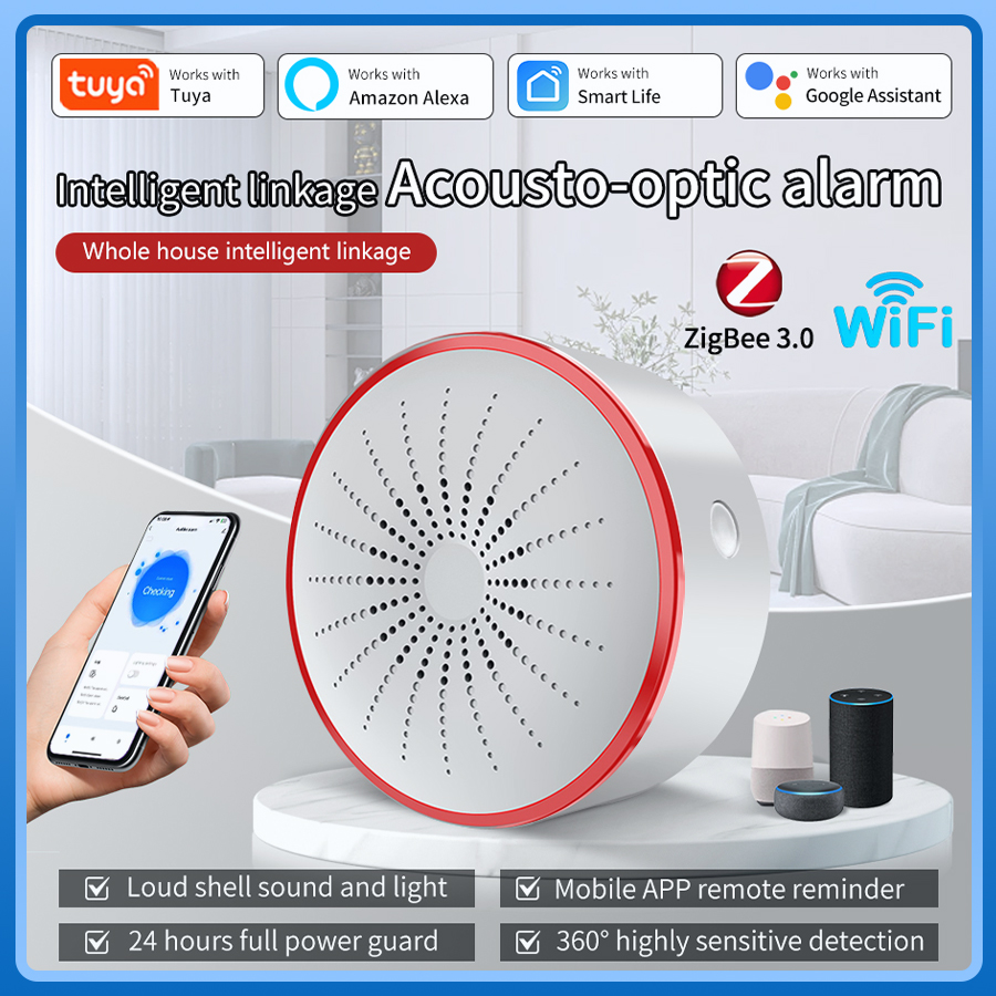 Smart Home Ecosystems - Tuya WiFi ZigBee Alarm Siren Sensor