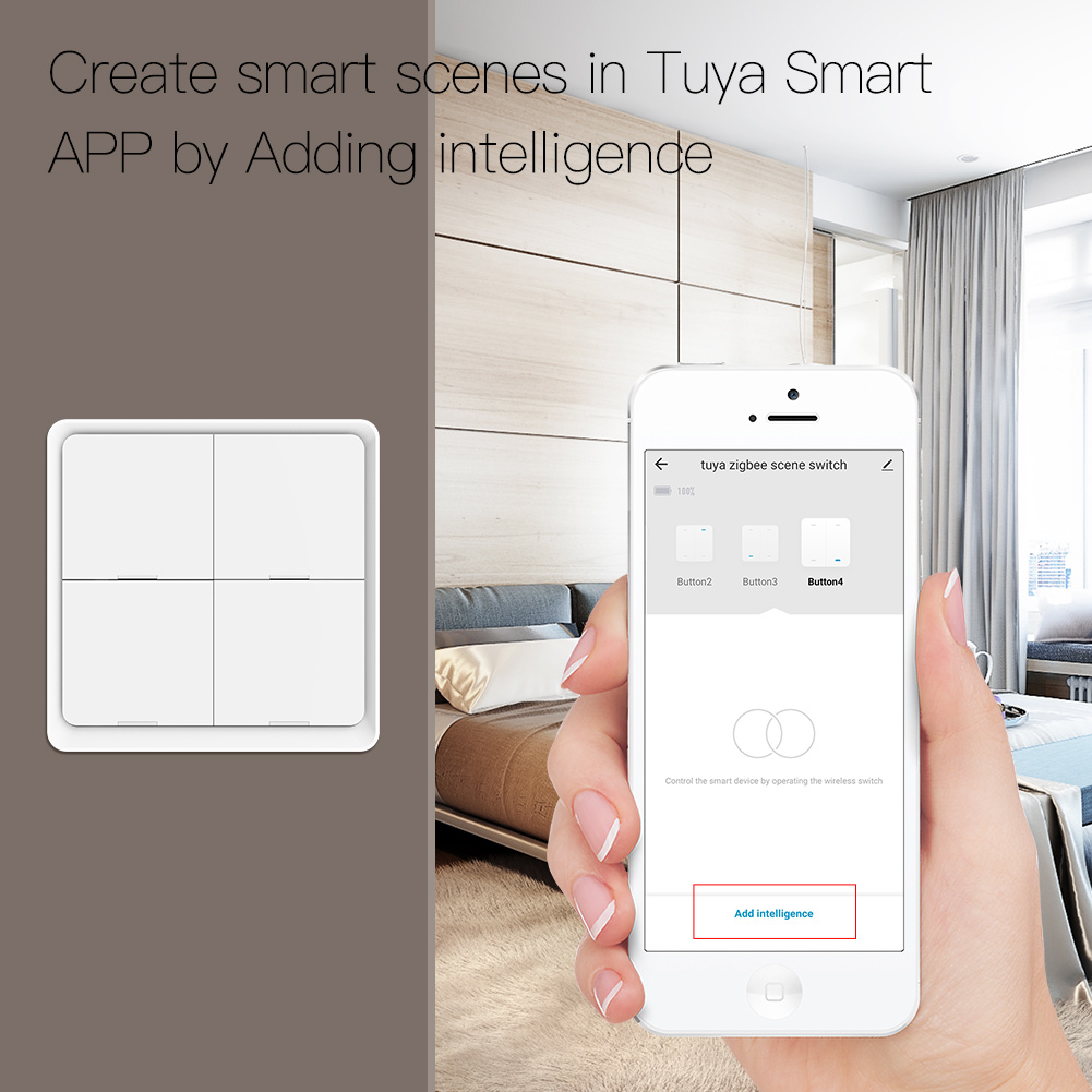 MOES ZigBee Wireless 12 Scene  - đánh giá và giá Tuya Smart Switch