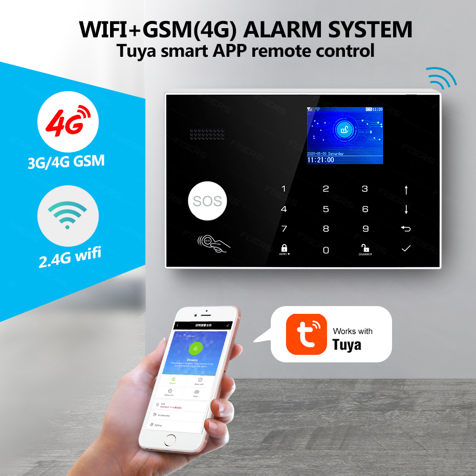 KERUI WiFi+4G Home Alarm with  - đánh giá và giá Smart Home Keyboard