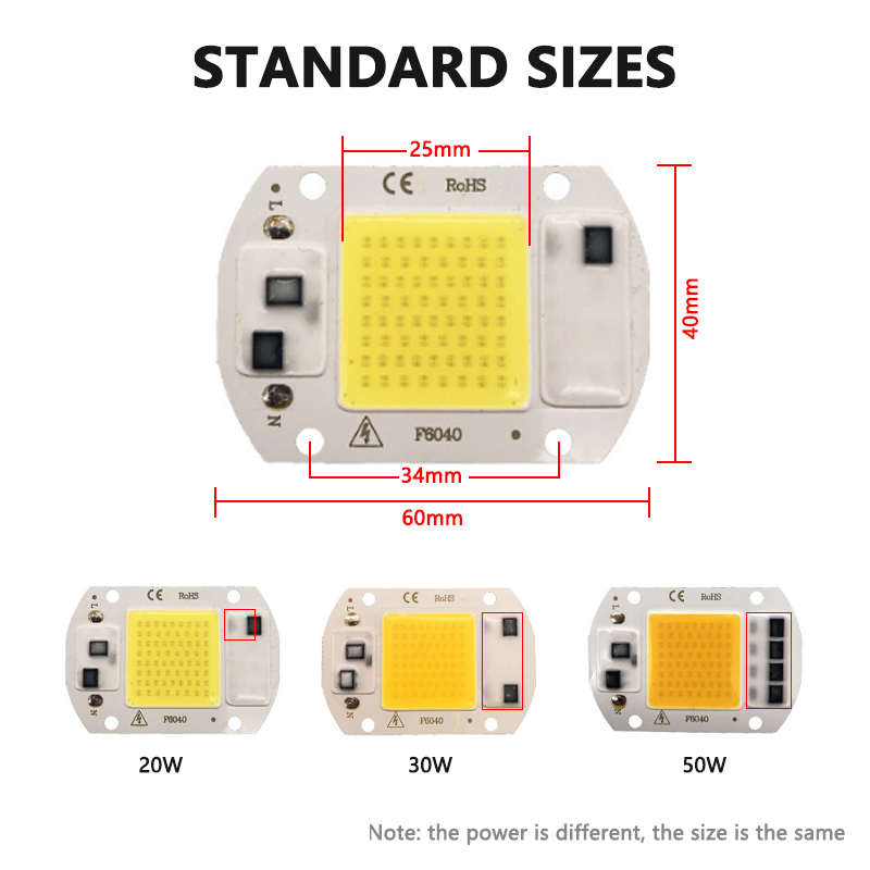 3000K 6000K LED COB Chip Light - đánh giá và giá Smart Home Outdoor