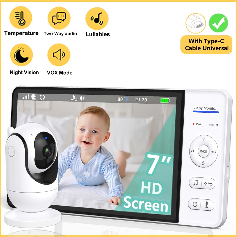 No WiFi 7 Inch Baby Monitor 2- - đánh giá và giá Smart Home Battery Camera