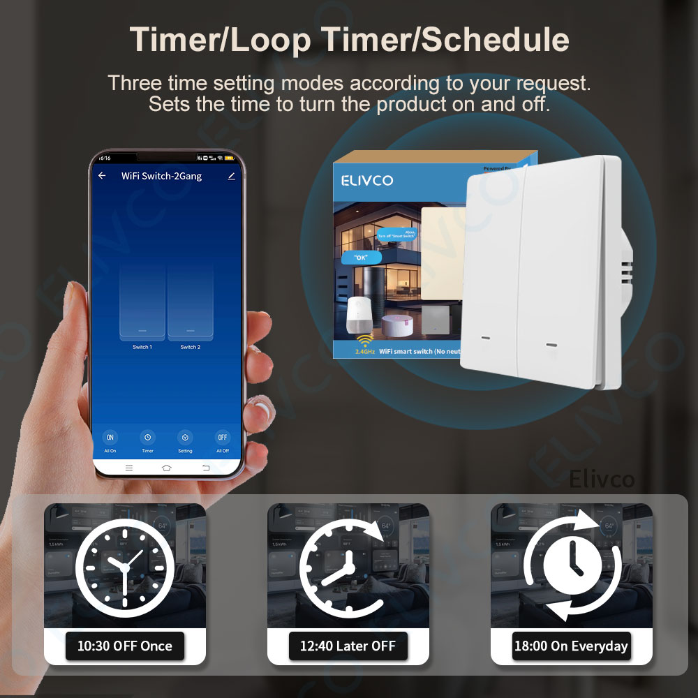 Tuya Wifi Smart Switch No Neut - đánh giá và giá Smart Home Lighting Control