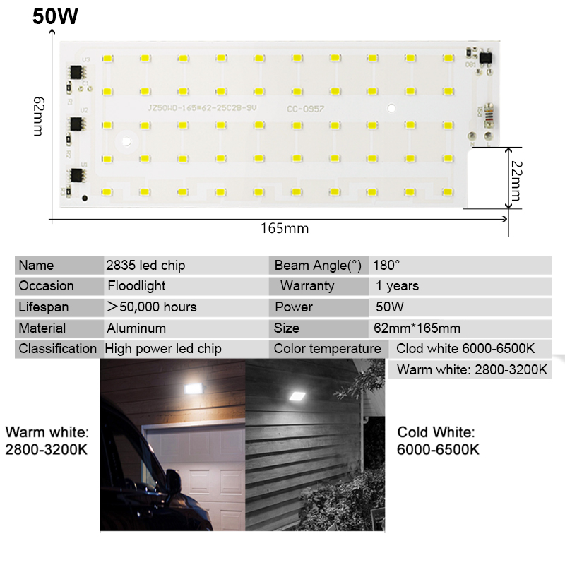 2 cái/lốc 50W hạt Đèn LED SMD  - đánh giá và giá Smart Home Outdoor