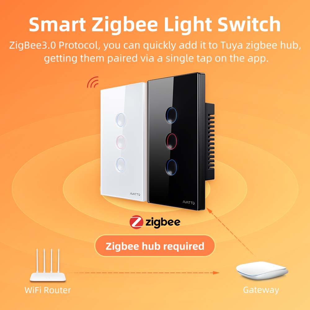 AVATTO 1/2/3/4 Gang ZigBee Sma - đánh giá và giá Tuya Smart Switch