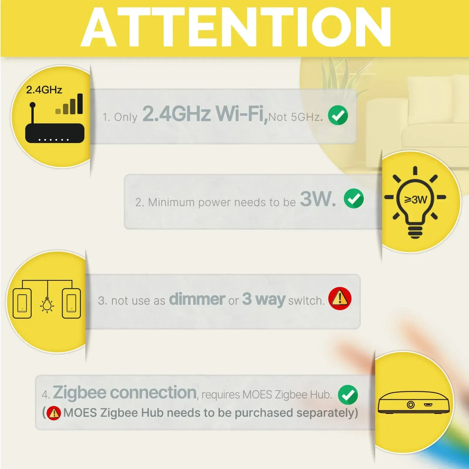MOES Tuya ZigBee US Smart Ligh - đánh giá và giá Smart Home Lighting Control